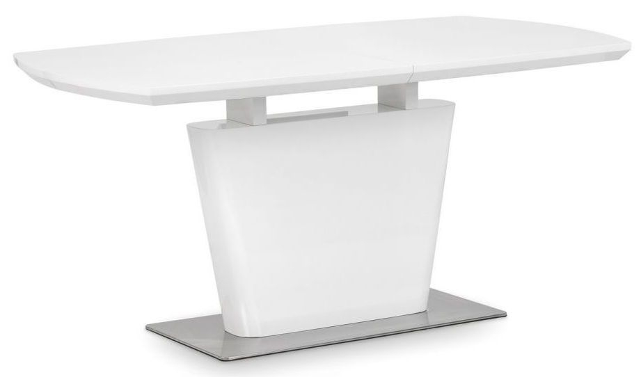 Julian Bowen Como White High Gloss 6 Seater Extending Dining Table 160cm200cm