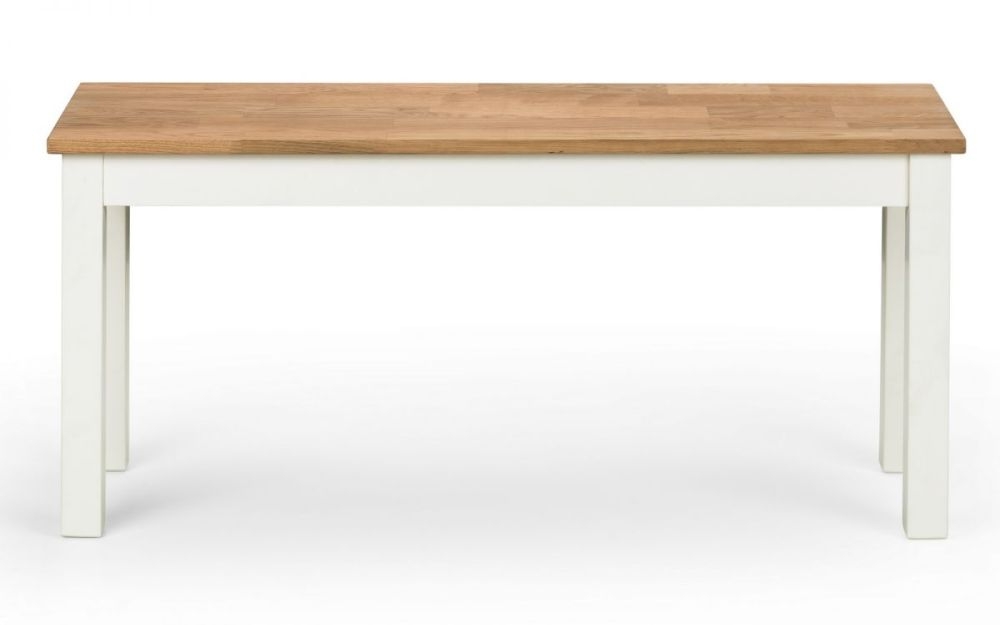 Julian Bowen Coxmoor Oak And Ivory Dining Bench