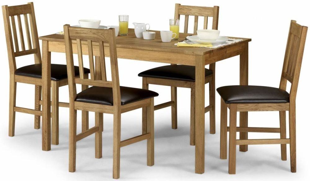 Julian Bowen Coxmoor Oak Dining Table And 4 Chairs