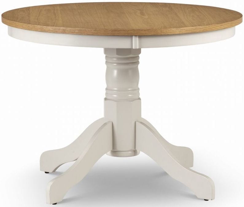 Julian Bowen Davenport Oak And Ivory Painted Round Dining Table