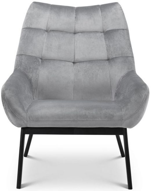 Julian Bowen Lucerne Grey Velvet Dining Chair Sold In Pairs