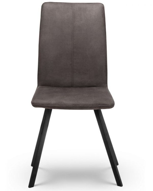 Julian Bowen Monroe Charcoal Grey Fabric Dining Chair Sold In Pairs