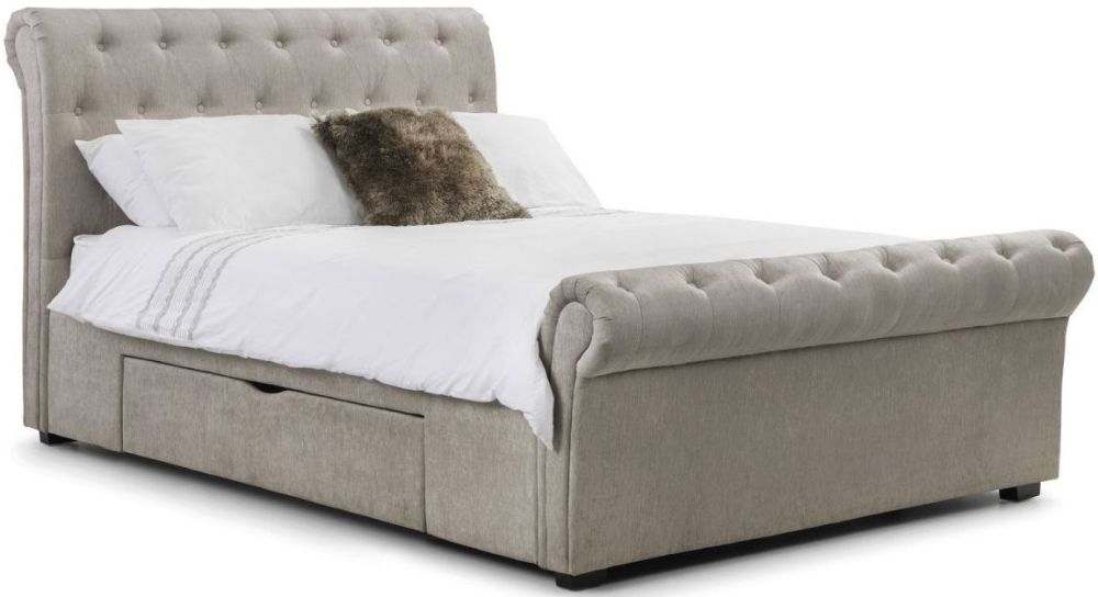 Julian Bowen Ravello Mink Fabric Storage Bed