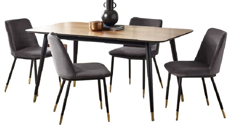 Julian Bowen Findlay 160cm Dining Set And Delaunay Grey Chairs