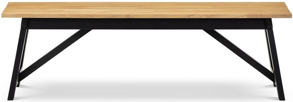 Julian Bowen Hockley Oak And Black Dining Bench