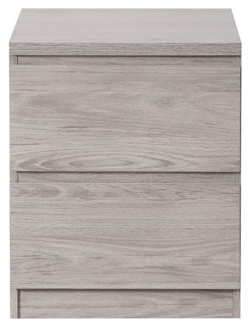 Julian Bowen Jupiter Grey Oak 2 Drawer Bedside Cabinet