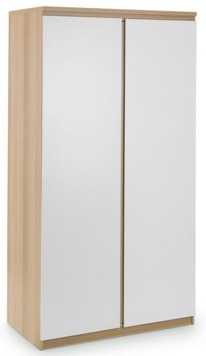 Julian Bowen Jupiter White And Oak Wardrobe