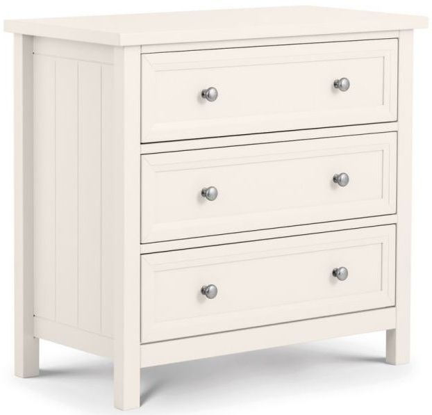 Julian Bowen Maine White 3 Drawer Chest