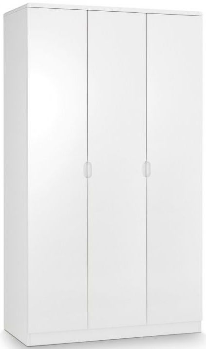 Julian Bowen Manhattan White High Gloss 3 Door Wardrobe