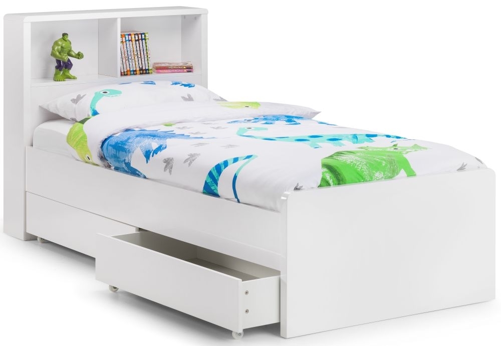 Julian Bowen Manhattan White High Gloss Underbed Drawer (Set of 2