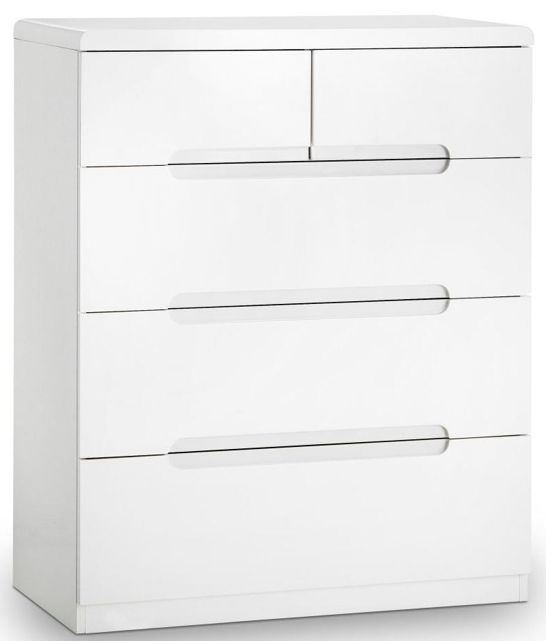 Julian Bowen Manhattan White High Gloss 32 Drawer Chest