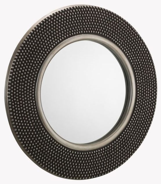 Julian Bowen Adagio Studded Round Wall Mirror 80cm X 80cm