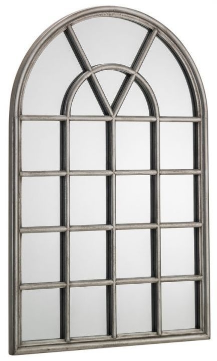 Julian Bowen Opus Pewter Window Mirror 60cm X 90cm