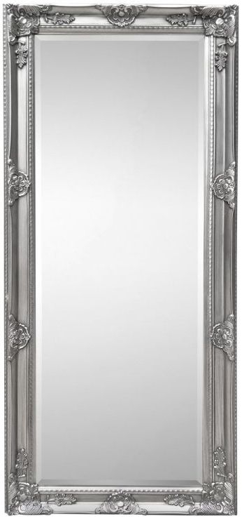 Julian Bowen Palais Pewter Rectangular Dress Mirror 70cm X 170cm