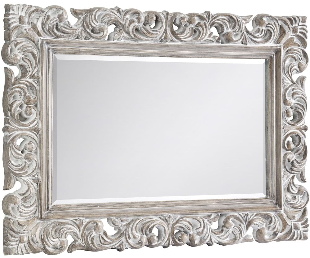 Julian Bowen Baroque Rectangular Wall Mirror 113cm X 82cm