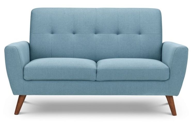 Julian Bowen Monza Blue Fabric 2 Seater Sofa