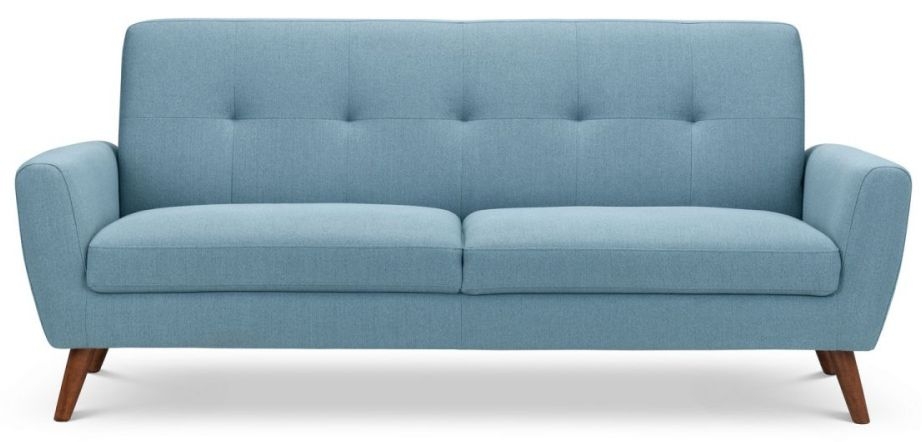 Julian Bowen Monza Blue Fabric 3 Seater Sofa