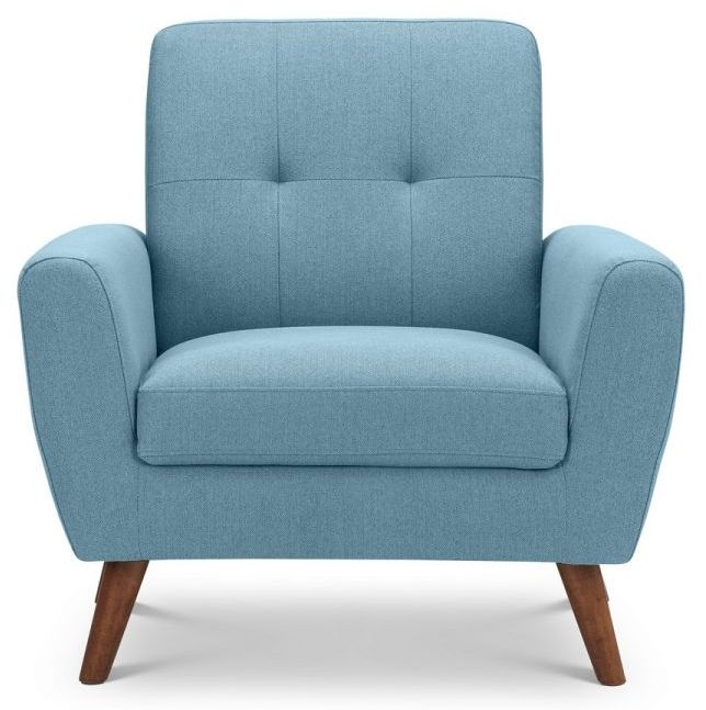 Julian Bowen Monza Blue Fabric Armchair