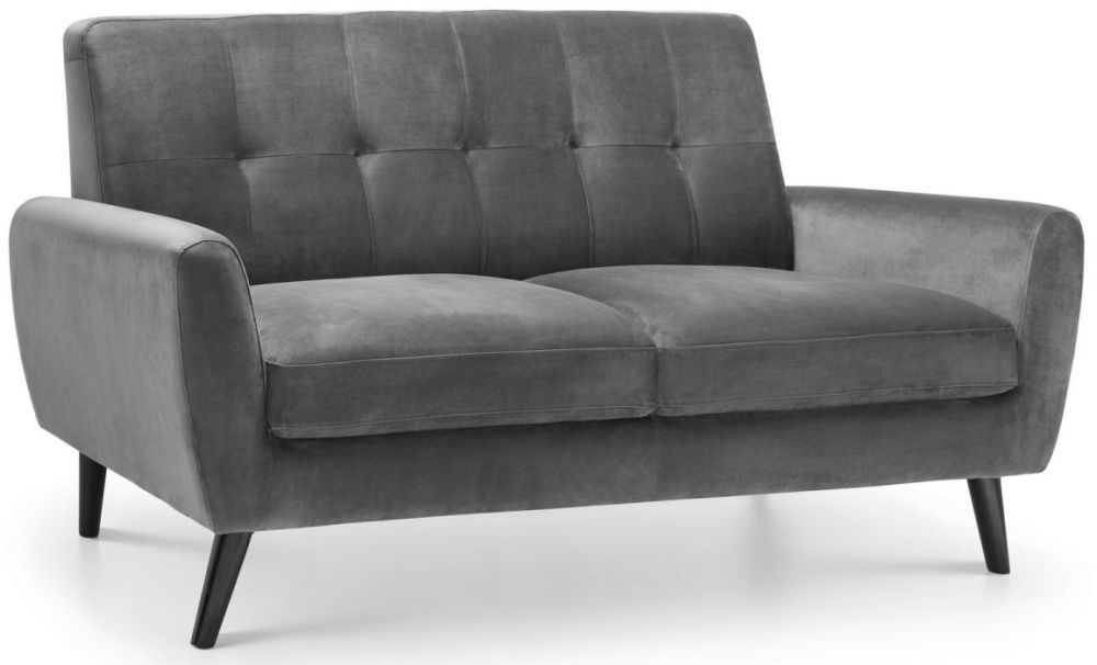 Julian Bowen Monza Grey Fabric 2 Seater Sofa