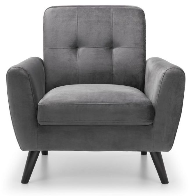 Julian Bowen Monza Grey Fabric Armchair