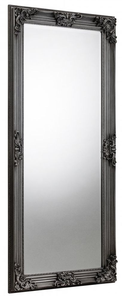 Julian Bowen Rococo Pewter Rectangular Mirror 80cm X 170cm