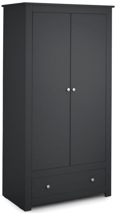 Julian Bowen Radley Anthracite 2 Door Wardrobe