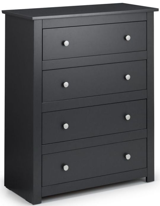 Julian Bowen Radley Anthracite 4 Drawer Chest