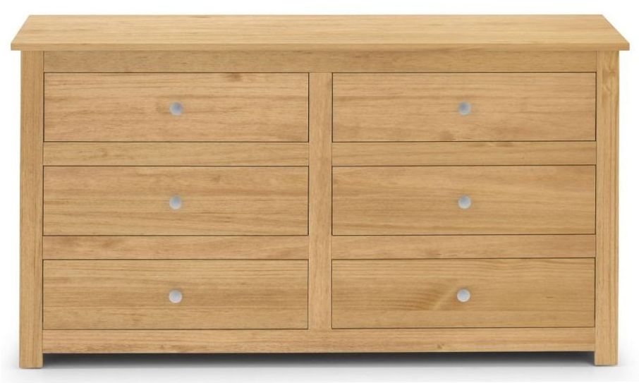 Julian Bowen Radley Waxed Pine 6 Drawer Chest