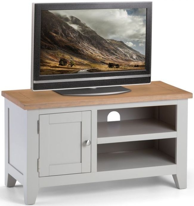 Julian Bowen Richmond Oak And Elephant Grey 1 Door Tv Unit