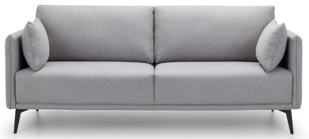 Julian Bowen Rohe Fabric Grey 3 Seater Sofa