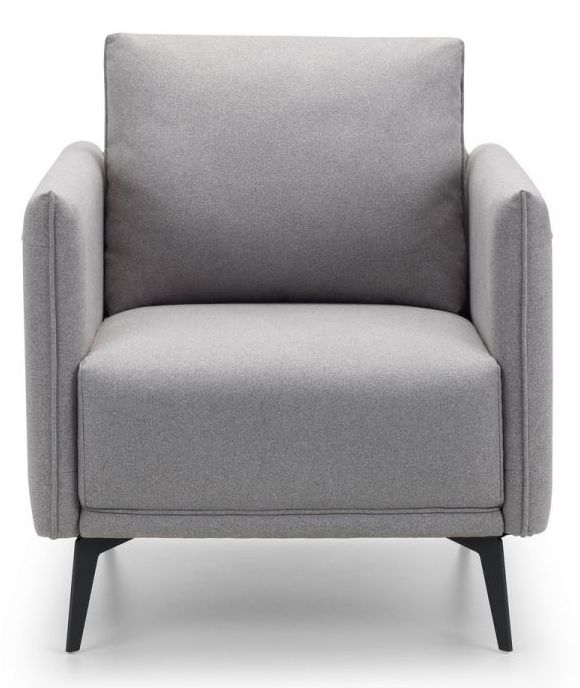 Julian Bowen Rohe Fabric Grey Armchair