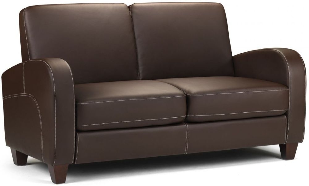 Julian Bowen Vivo Brown Faux Leather 2 Seater Sofa