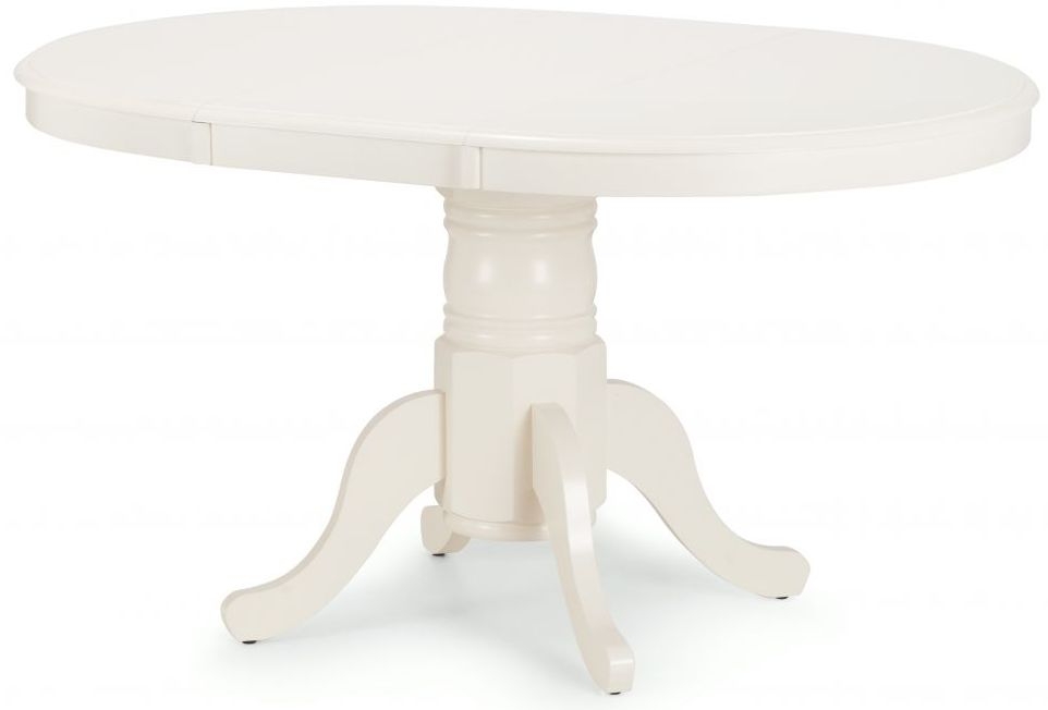 Julian Bowen Stamford Ivory Round Extending Dining Table