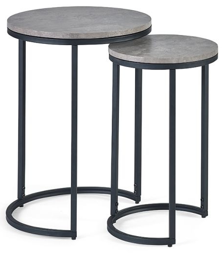 Julian Bowen Staten Concrete Effect Round Nesting Side Table