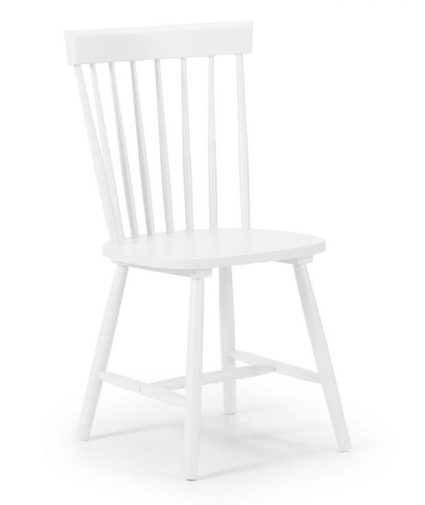 Julian Bowen Torino Lunar White Dining Chair Sold In Pairs