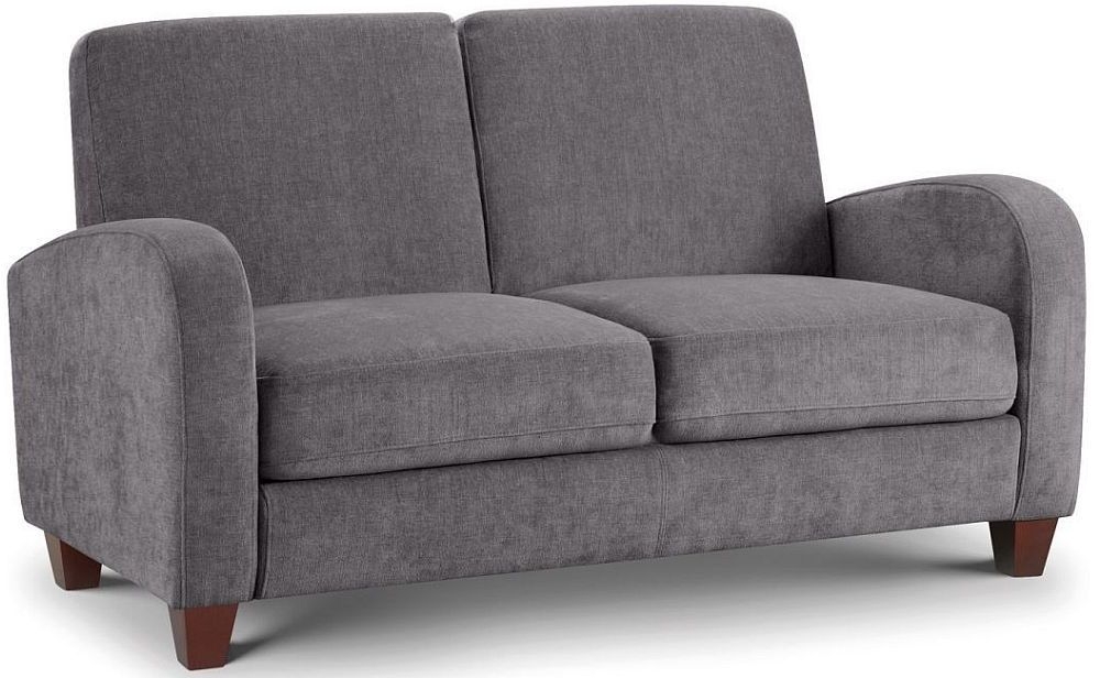Julian Bowen Vivo Dusk Grey Chenille Fabric 2 Seater Sofa
