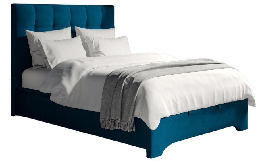 Kaydian Langley Blue Fabric Ottoman Storage Bed