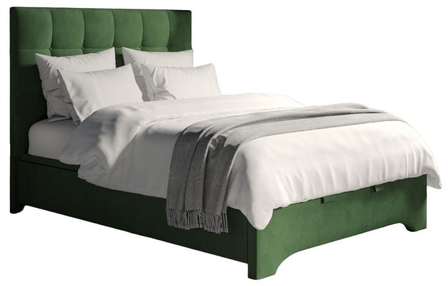 Kaydian Langley Green Fabric Ottoman Storage Bed