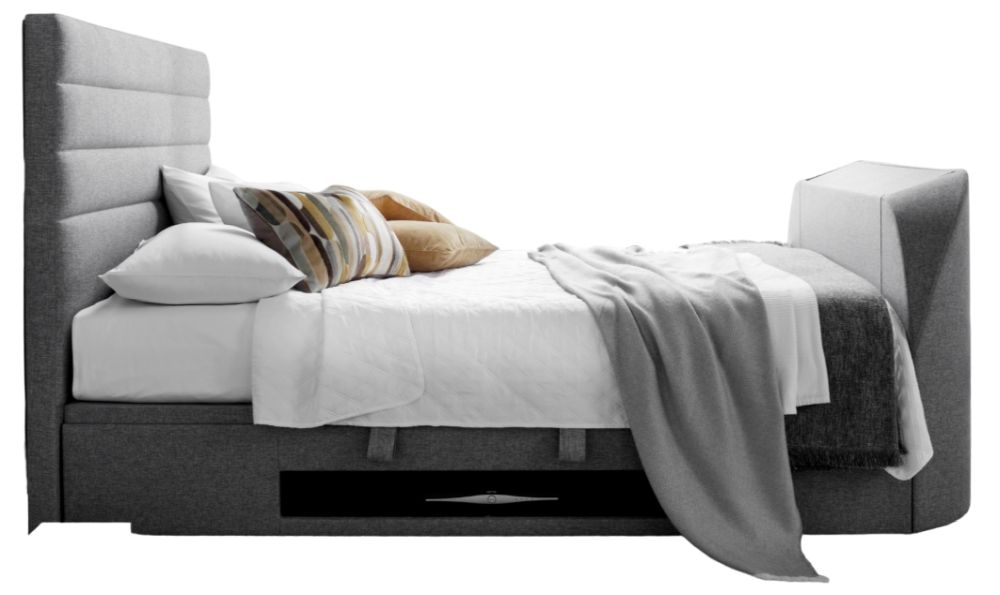 Kaydian Appleton Marbella Grey Fabric Ottoman Storage Tv Bed