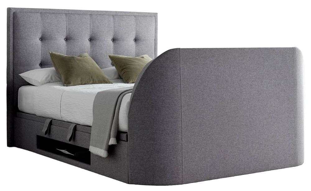 Kaydian Falmer Marbella Grey Fabric Ottoman Storage Tv Bed