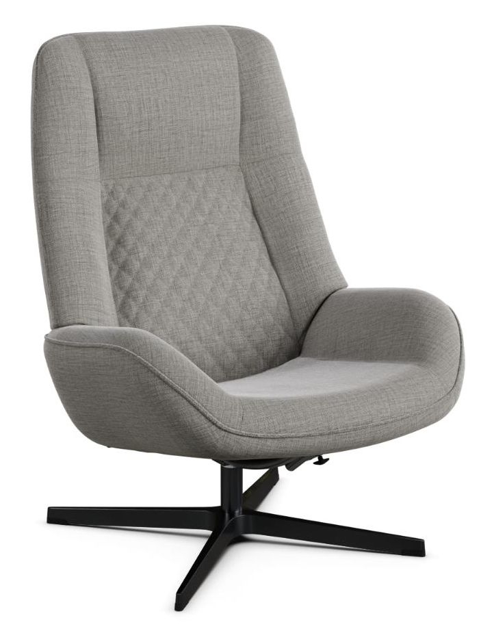 Bordeaux Lido Grey Fabric Swivel Recliner Chair
