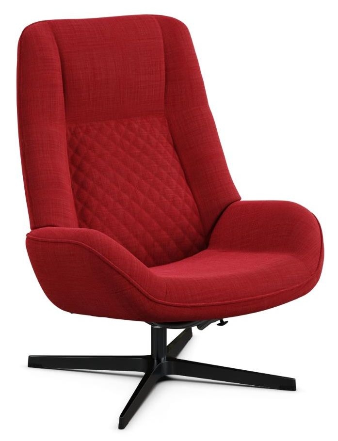 Bordeaux Lido Signalred Fabric Swivel Recliner Chair