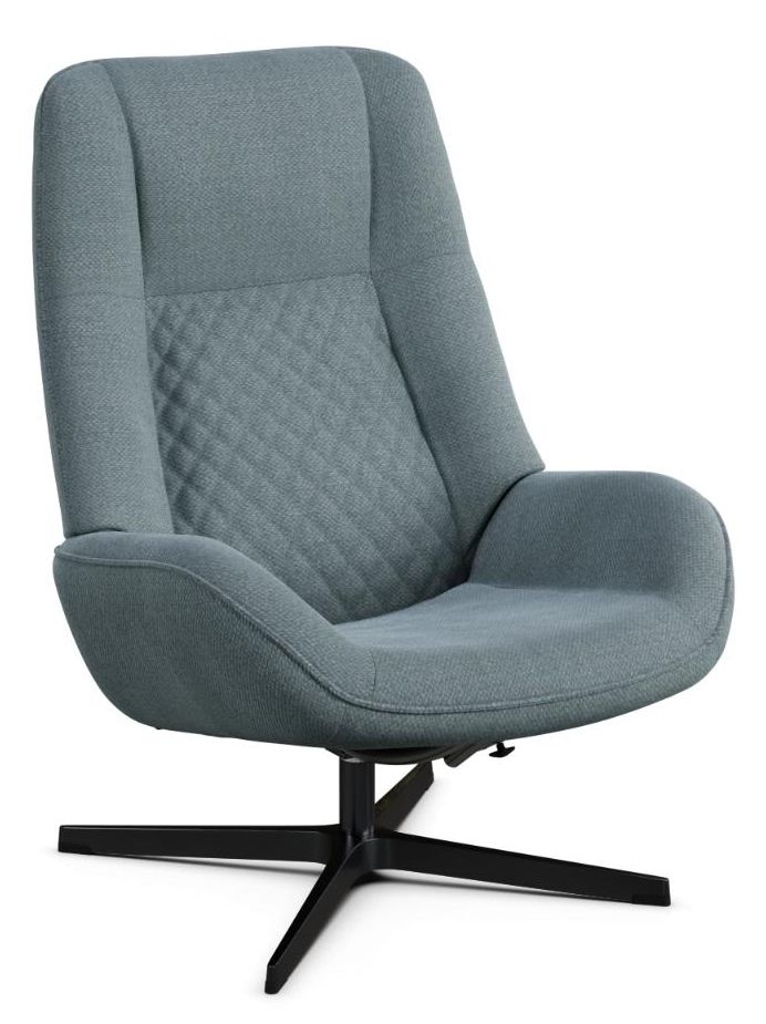Bordeaux Yeti Fr Light Blue Fabric Swivel Recliner Chair