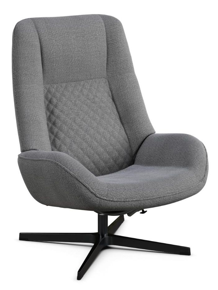 Bordeaux Yeti Fr Light Grey Fabric Swivel Recliner Chair