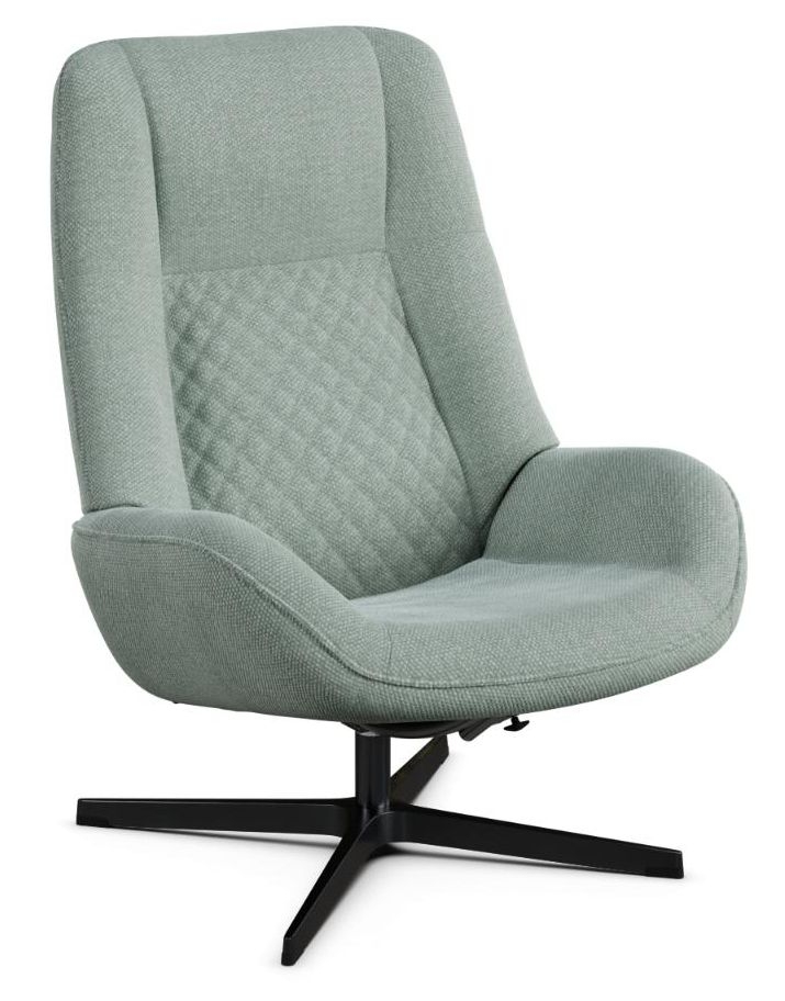 Bordeaux Yeti Fr Turquoise Fabric Swivel Recliner Chair