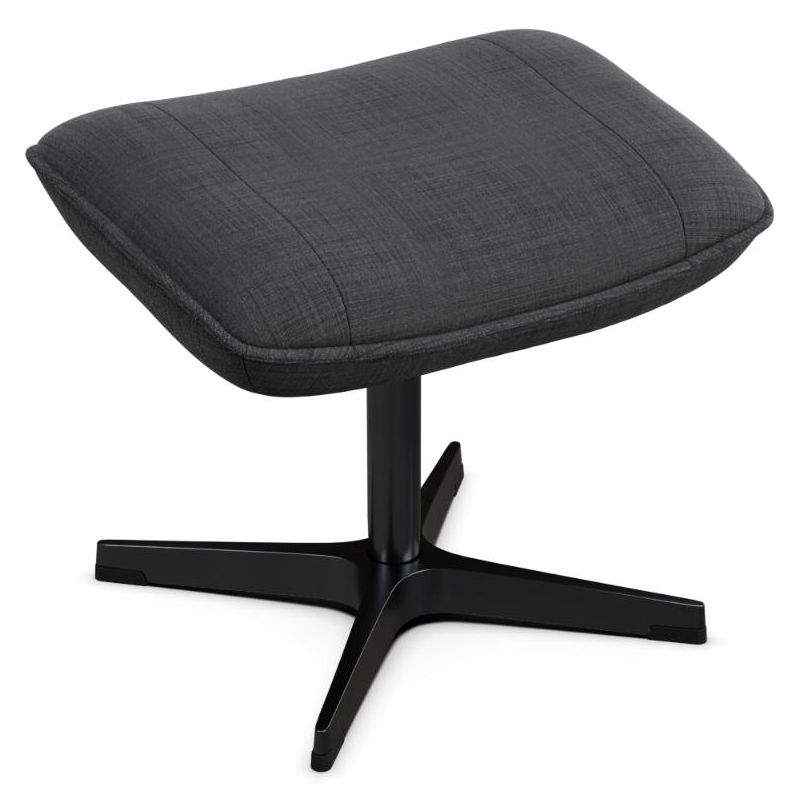 Bordeaux Lido Anthracite Fabric Footstool
