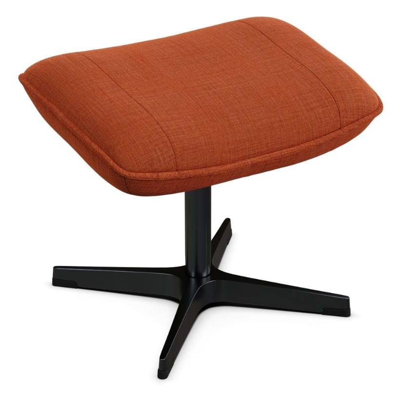 Bordeaux Lido Orange Fabric Footstool