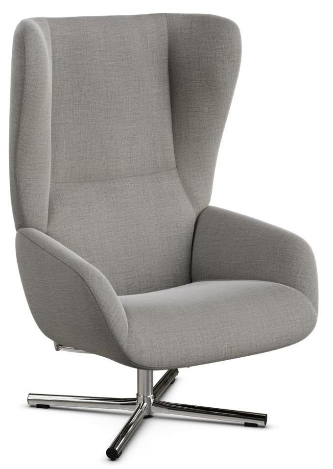 Chef Lido Grey Fabric Swivel Recliner Chair