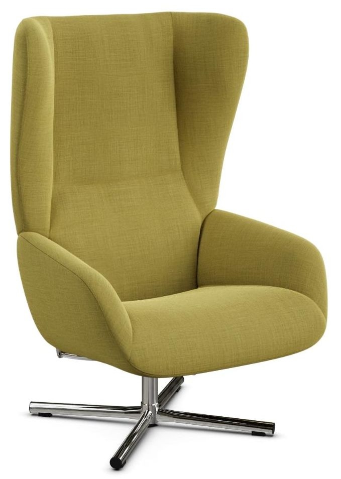 Chef Lido Light Green Fabric Swivel Recliner Chair