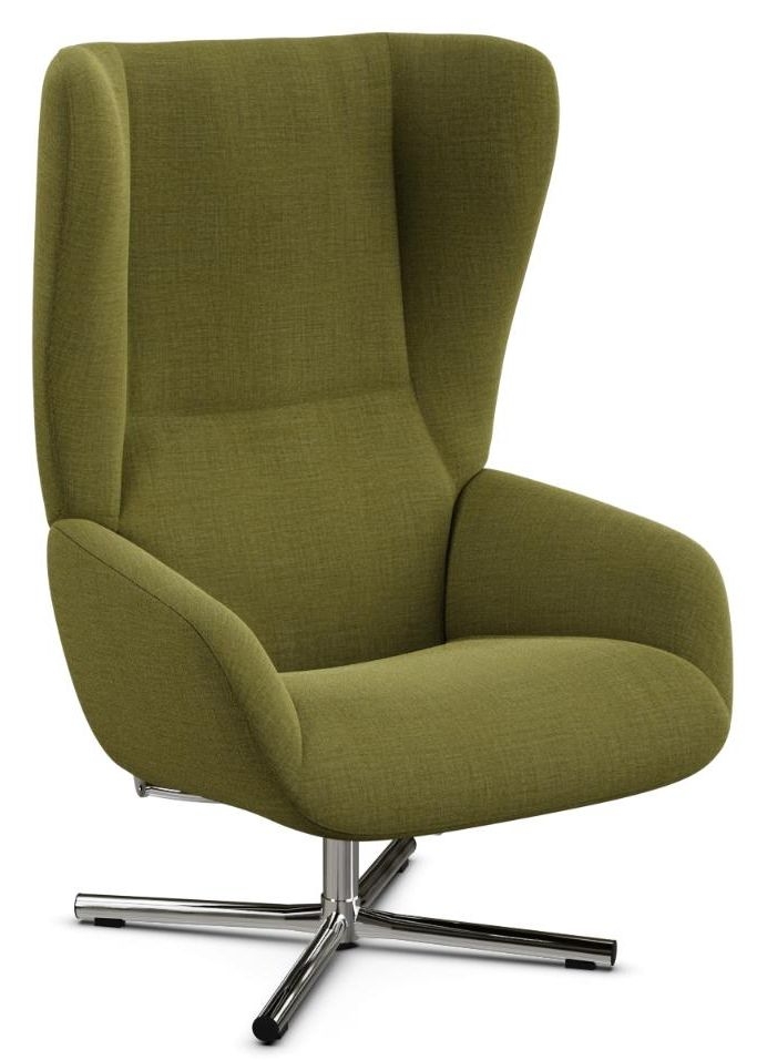 Chef Lido Oliven Fabric Swivel Recliner Chair